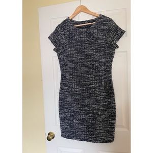 Banana Republic Sheath Dress, Black & White, Size 10